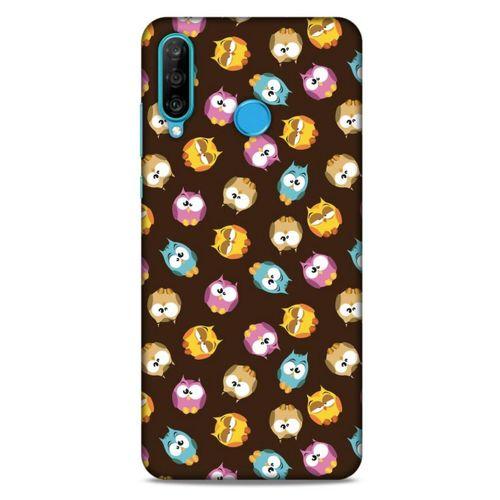 Baykuşlar (7) Desenli Silikon Kapak Telefon Kabı Huawei P30 Lite Kılıf