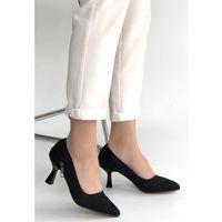 Jedi Siyah Süet Topuklu Ayakkabı