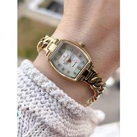 Essence Vintage Seri Küçük Köşeli Kasa Çelik Kararma Renk Atma Yapmaz Kadın Kol Saat+Bileklik 6968.1