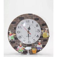 Duvara Asmalı Aşcı Tasarımlı Polyester Saat