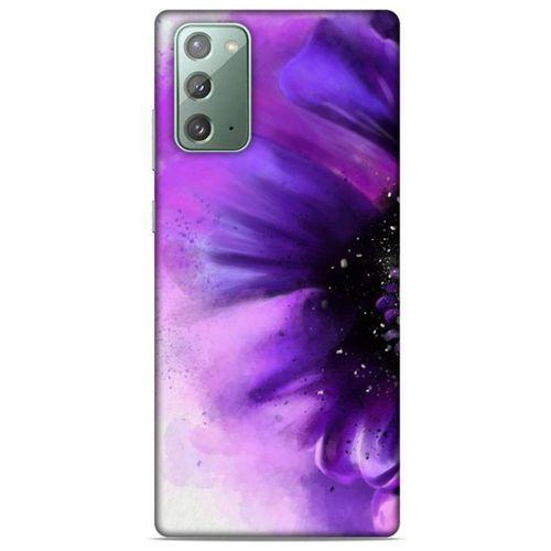 Samsung Galaxy Note 20 Uyumlu Kılıf Mor Delisi (31) TPU Kılıf Çiçek