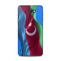 Samsung Galaxy J7 Prime Uyumlu Kılıf Azarbaijan (6) Silikon Kılıf Dalgalanan Bayrak