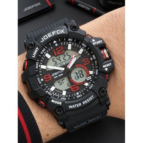 Joefox Digital Ve Analog 2 Yıl Garantili Kronmetre+Takvim+Alarm+Aydınlatma Erkek Kol Saati JOE.S4