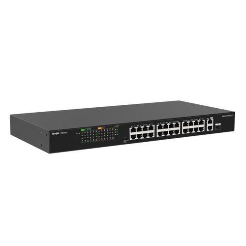 RUIJIE REYEE RG-ES126FGS-LP 24 PORT 10/100 + 2X RJ45 /1X1GB SFP UPLINK COMBO 180W POE RACKMOUNT SWITCH