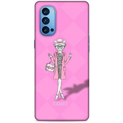 Oppo Reno 4 Pro Kılıf FunnyMaX (21) Koruyucu Kapak Şeker Pembe Kedi