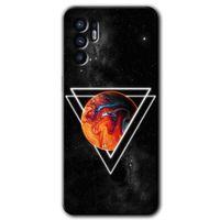 Potkal Hediye Fabrikası Oppo Reno 6 Kılıf HD Desen Baskılı Arka Kapak - Kızıl Gezegen