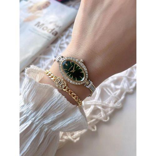 U.S.Polo Assn. Zincirli Özel Tasarım Çelik Kordon Kesme Kristal Camlı 3 Atm Kadın Kol Saati U02148.3