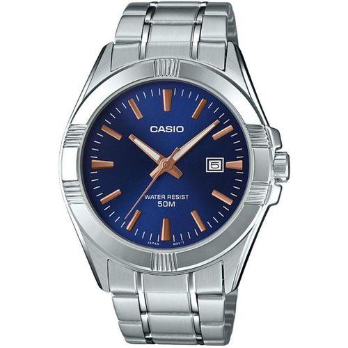 Casio MTP-1308D-2AVDF Quartz Çelik Gri Lacivert Kadran 44 mm Erkek Kol Saati