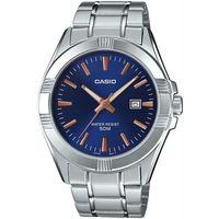 Casio MTP-1308D-2AVDF Quartz Çelik Gri Lacivert Kadran 44 mm Erkek Kol Saati