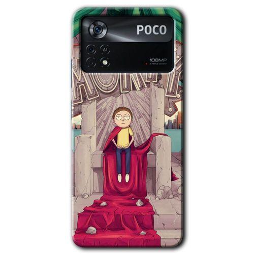 Poco x4 Pro Kılıf HD Desen Baskılı Arka Kapak - Morty + Kırılmaz Cam