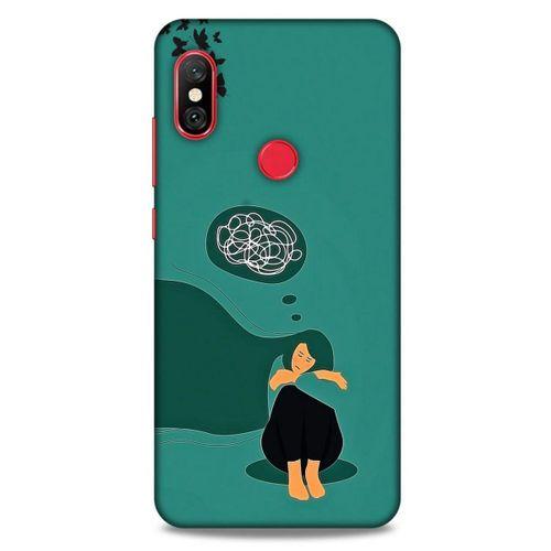 Xiaomi Mi A2 Lite Kılıf Depresyon (11) Tam Koruma Siyah Gri