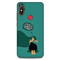 Xiaomi Mi A2 Lite Kılıf Depresyon (11) Tam Koruma Siyah Gri