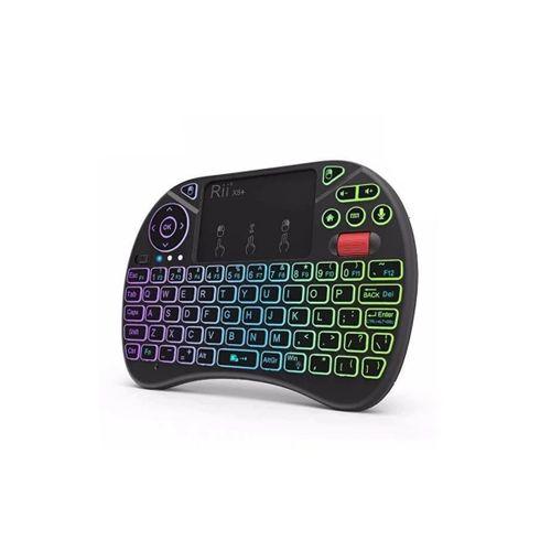 Rgb Işıklı Mini Kablosuz Klavye Touchpad Combo, Bluetooth Ve 2.4g Smart Tv Kumandası