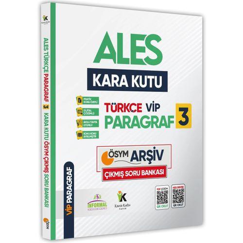 ALES Türkçenin Kara Kutusu ÖSYM ARŞİVİ ÇIKMIŞ PARAGRAF VİP 3 Soru Bankası Konu Özetli Çözümlü