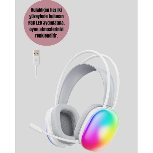 Type-c Şarjlı Rgb Işıklı Bluetooth  Kulaklığı