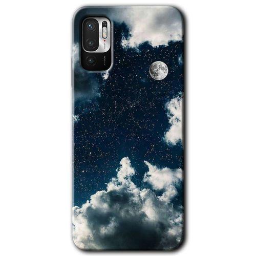 Poco M3 Pro Kılıf HD Desen Baskılı Arka Kapak + Temperli Cam - Gece Gökyüzü