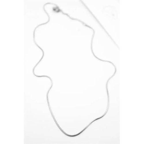 Yılan Zincir Kolye - 46cm - Gümüş