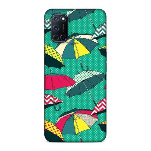 Oppo A92 Kılıf Semsiyeler Arka Kapak Silikon Koruma Full Koruyucu