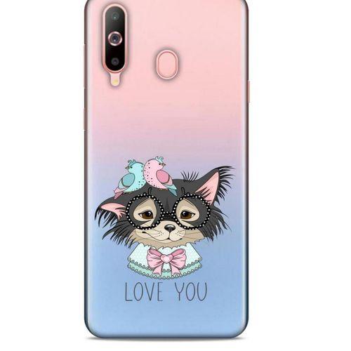 Zoologix (82) Samsung Galaxy A60 Şeffaf Kılıf Silikon Desenli