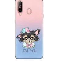 Zoologix (82) Samsung Galaxy A60 Şeffaf Kılıf Silikon Desenli
