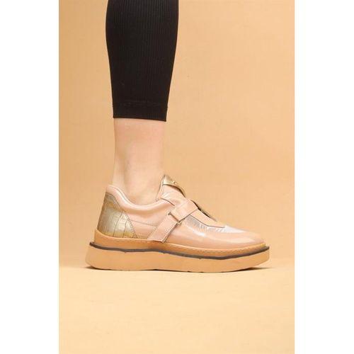 Serica Bej Renkli Deri Bantlı Paraşüt Kumaş Yürüyüş Ayakkabı