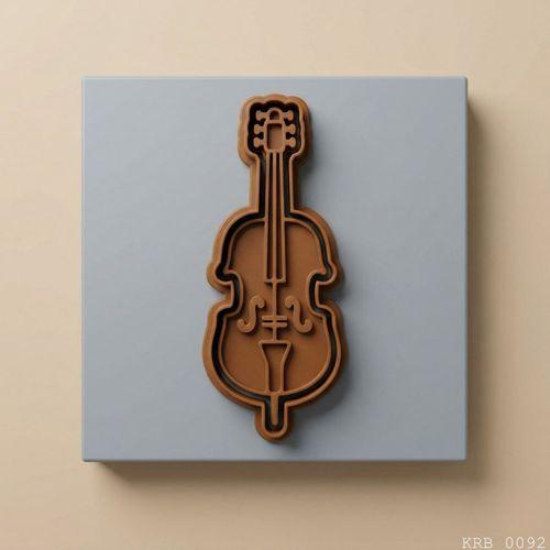 5Li Viyolonsel Figürlü Hamur Şekillendirici Kurabiye Kalıbı Oyun Hamuru Kalıbı 10 5 cm
