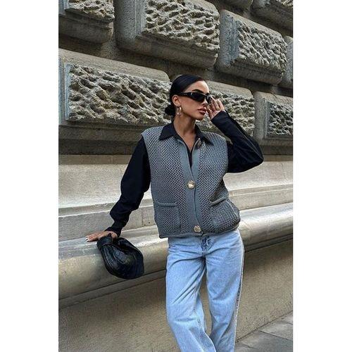 Ajurlu Triko Yelek 5175