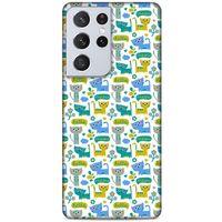 Lopard Samsung Galaxy S21 Ultra Uyumlu Kılıf Kediler (39) Liquid Crystal Kılıf Minnoş