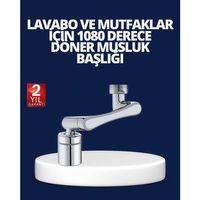 Esnek 1080° Musluk Başlığı 3 Eklemli Hareketli Su Modlu Lavabo Atı