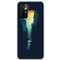 Redmi Note 11T Kılıf HD Desen Baskılı Arka Kapak - City Bird Sky