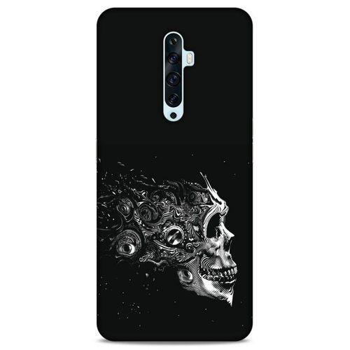 Lopard Oppo Reno 2z Uyumlu Kılıf Tattoo's (9) Kılıf Beyaz Siyah