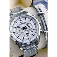 Slazenger İtalyan Tasarım Bileklik Hediyeli 2 Yıl Garantili 10 Atm Çelik Erkek Kol Saat ESL.2567.07