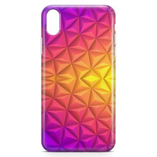 Apple iPhone XR Kılıf Elmas Rainbow Arka Kapak Koruma Desenli Full Koruyucu