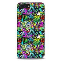 Graffitix (9) Desenli Silikon Kapak Apple Iphone 8 Plus Kılıf