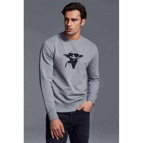 Yoda Baskılı Gri Erkek Sweatshirt