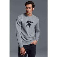 Yoda Baskılı Gri Erkek Sweatshirt