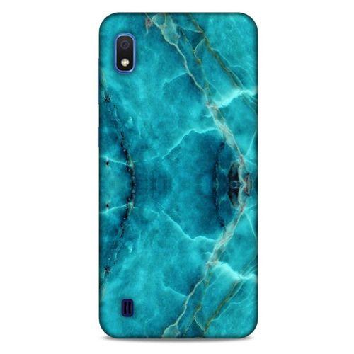 Mermer Desenli (13) Tema Silikon Kap Turkuaz Samsung Galaxy A10 Kılıf