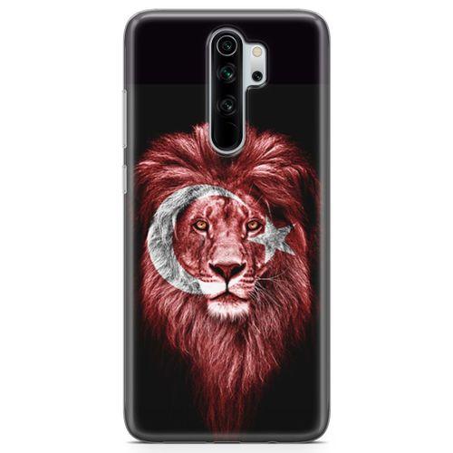 Xiaomi Redmi Note 8 Pro Kılıf Aslan Türk Arka Kapak Koruma Desenli Full Koruyucu