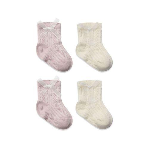 Bistyle Bistyle Fiyonklu Penye Soket Çorap 2li 10149 Lila