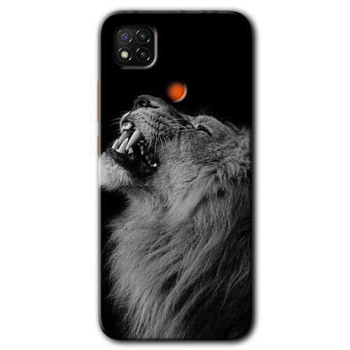 BeRa Aksesuar Xiaomi Redmi 9c Kılıf Baskılı Kapak - Lion +Tam Kaplayan Mat Seramik