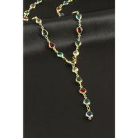 Damla Zirkon Taşlı Çelik Y Kolye