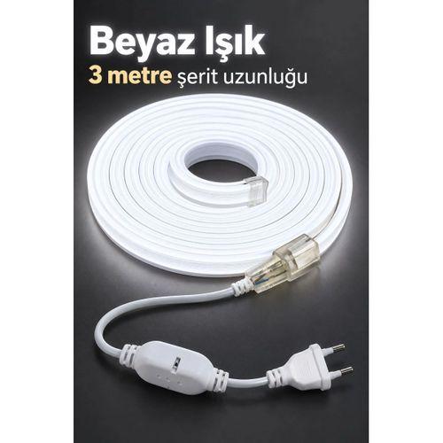 Şerit Aydınlatma 3 Metre Beyaz Gövdeli Kablolu Model