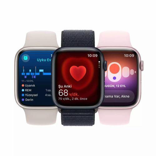 Apple Watch Series 9 45mm Pink AI Light Pink SB M/L GPS       Pembe