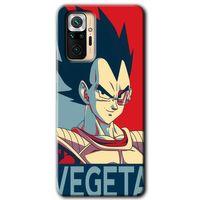 BeRa Aksesuar Xiaomi Redmi Note 10 Pro Kılıf Baskılı Kapak - Vegeta +Tam Kaplayan Mat Seramik