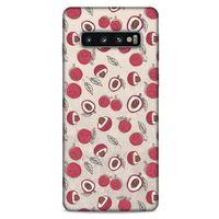 Frutix Lychee 01 Samsung Galaxy S10 Kılıf Desenli Silikon