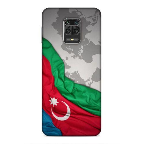 Xiaomi Redmi Note 9S Uyumlu Kılıf Azarbaijan (16) Kalın Kılıf Harita Bayrak