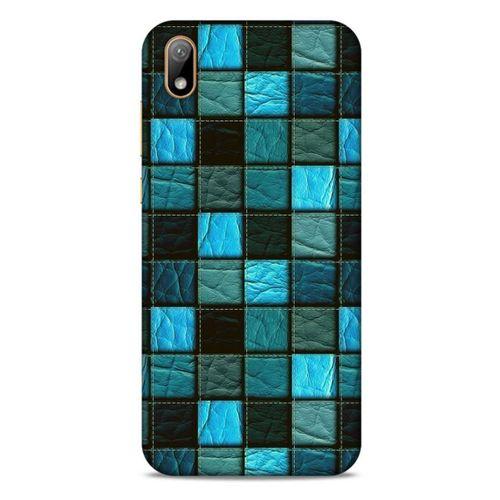 Huawei Y5 2019 Kılıf Patchwork (27) Tasarımlı Kılıf Turkuaz Siyah