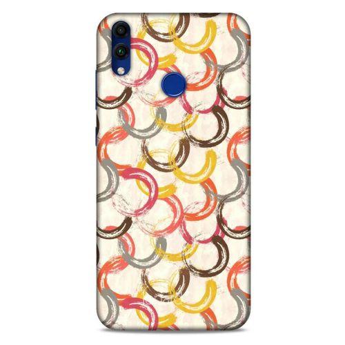 Huawei Honor 8C Kılıf Pastel Renkler (33) Hybrid Kılıf Kahverengi Turuncu