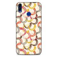 Huawei Honor 8C Kılıf Pastel Renkler (33) Hybrid Kılıf Kahverengi Turuncu