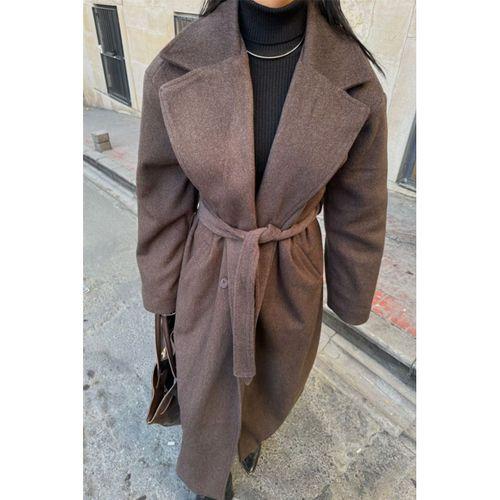 KAŞE KABAN MAXİ - Kahverengi